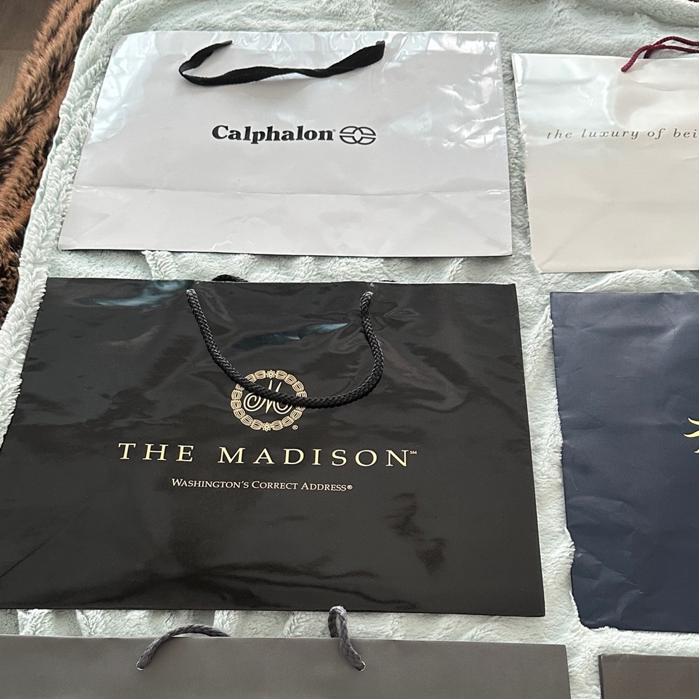 8 Assorted Empty Designer Shopping Bags - Picture 2 of 11